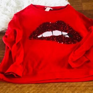 Sequin Lips Sweater